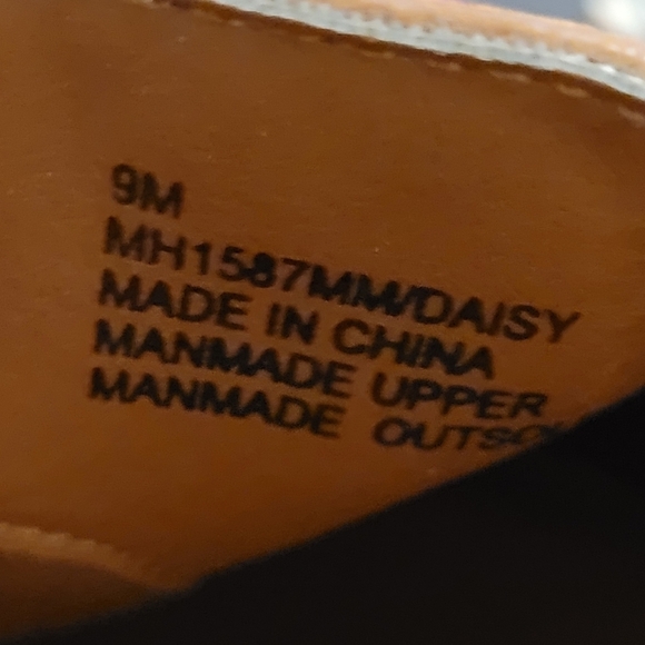 MIA Daisy Heel Clogs Brown Studs Wood Suede Slip On Vegan Leather 70s Y2K NEW - Picture 16 of 16